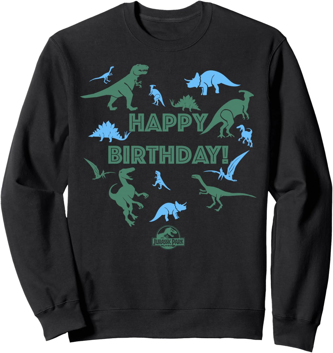 Jurassic World Happy Birthday Dinosaur Silhouettes Sweatshirt