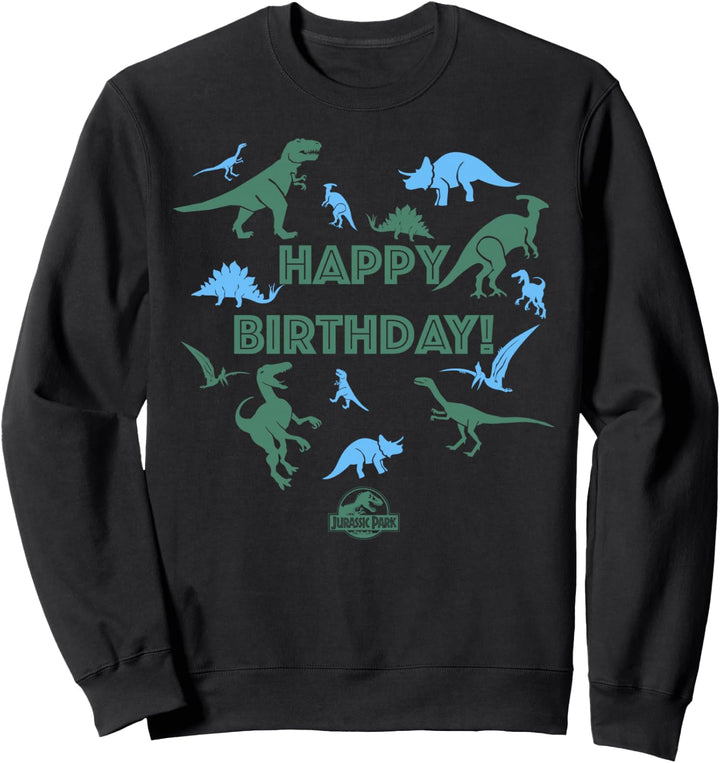 Jurassic World Happy Birthday Dinosaur Silhouettes Sweatshirt