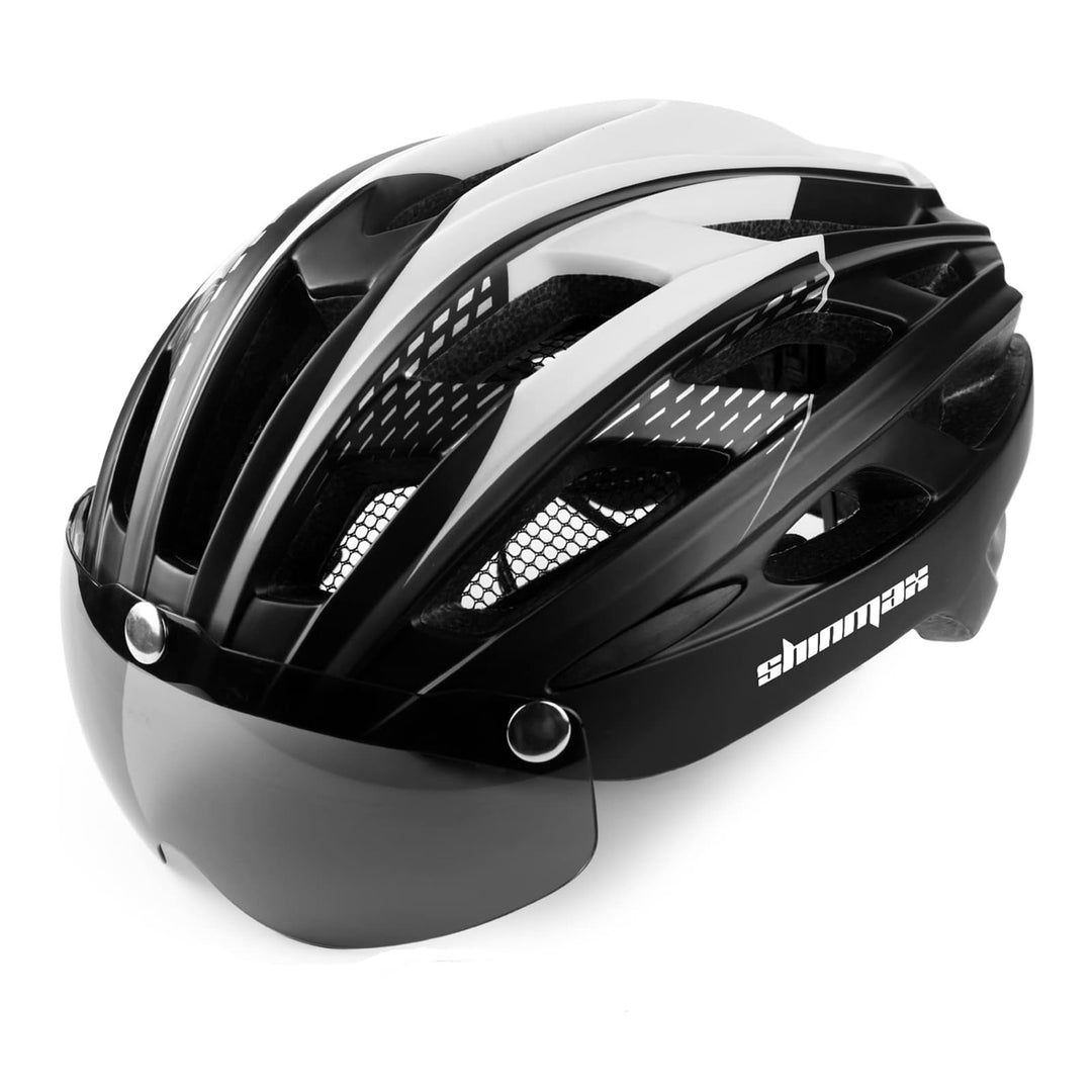 Shinmax Fahrradhelm mit LED-Beleuchtung, Fahrradhelm mit Sicherheitsbeleuchtung, magnetischer Fahrra