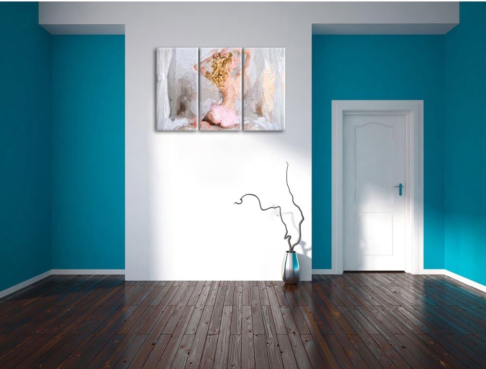 Pixxprint nackter Rücken im Schlafzimmer als Leinwandbild/Grösse: 3 Teilig (120x80 cm) cm/Wandbild/K