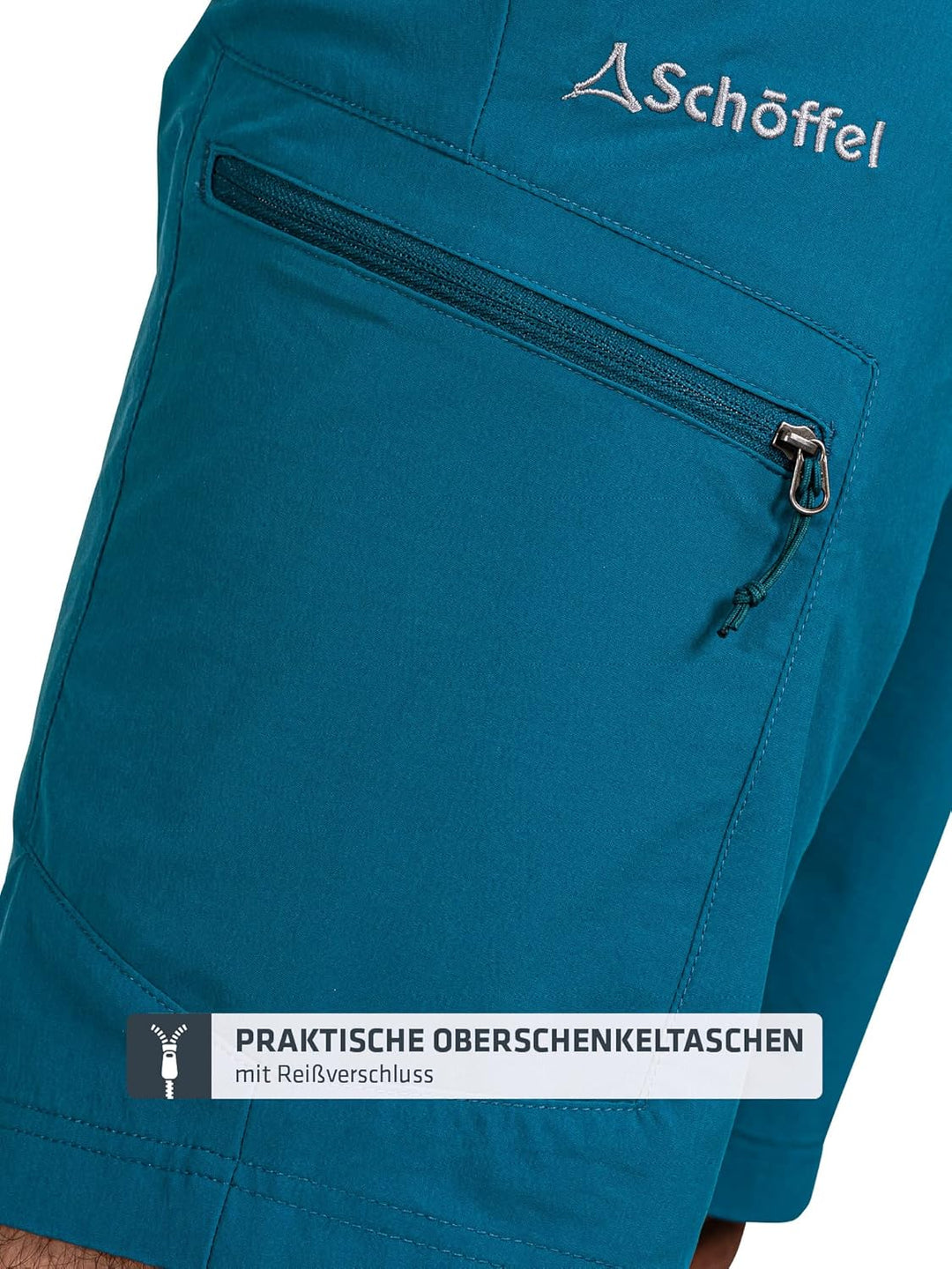 Schöffel Herren Shorts Folkstone, vielseitige kurze Wanderhose mit verstellbarem Bund, Outdoor Hose