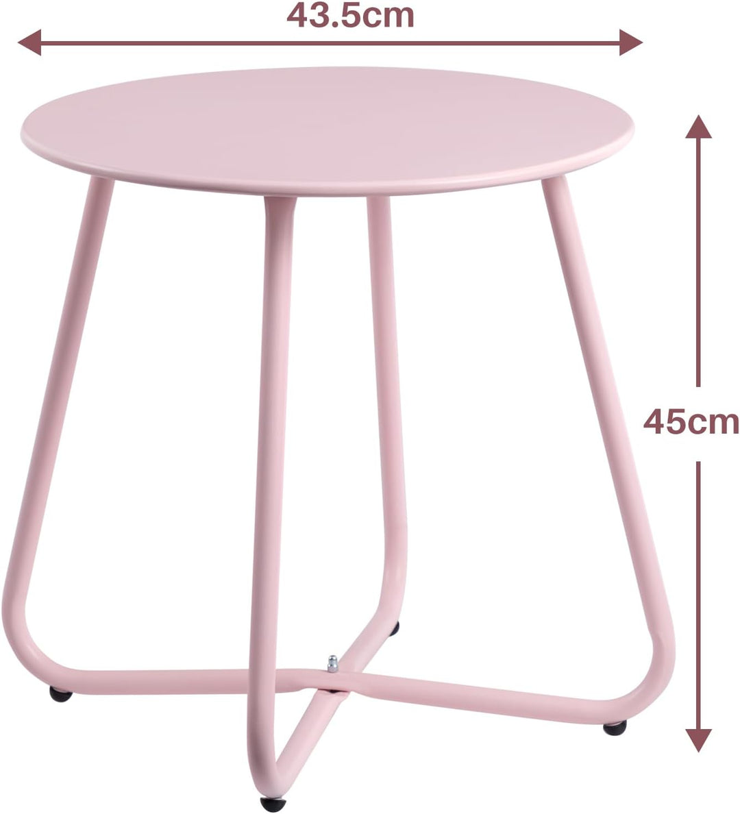 HollyHOME Beistelltisch Outdoor Balkontisch, Runder Gartentisch Kleiner Beistelltisch Kaffeetische N