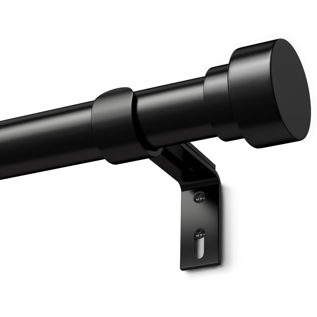 Schwarz Vorhangstange Ausziehbar Gardinenstange Curtain Rod Gardinenstangen für Fenster Outdoor (Sch