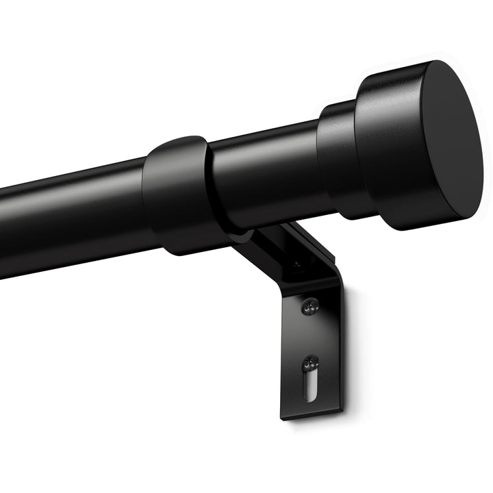 Schwarz Vorhangstange Ausziehbar Gardinenstange Curtain Rod Gardinenstangen für Fenster Outdoor (Sch