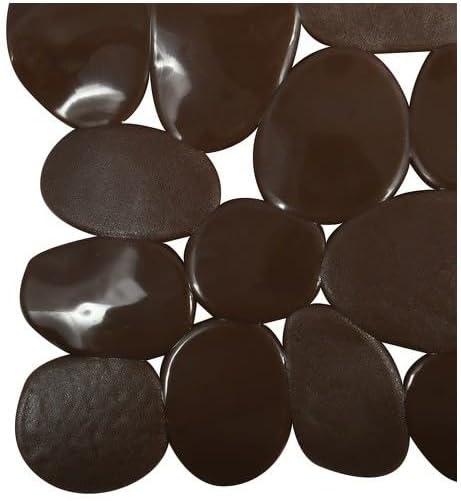 MSV Duschmatte Badematte Duscheinlage antibakteriell rutschfest mit Saugnäpfen - Braun - ca. 53 x 53
