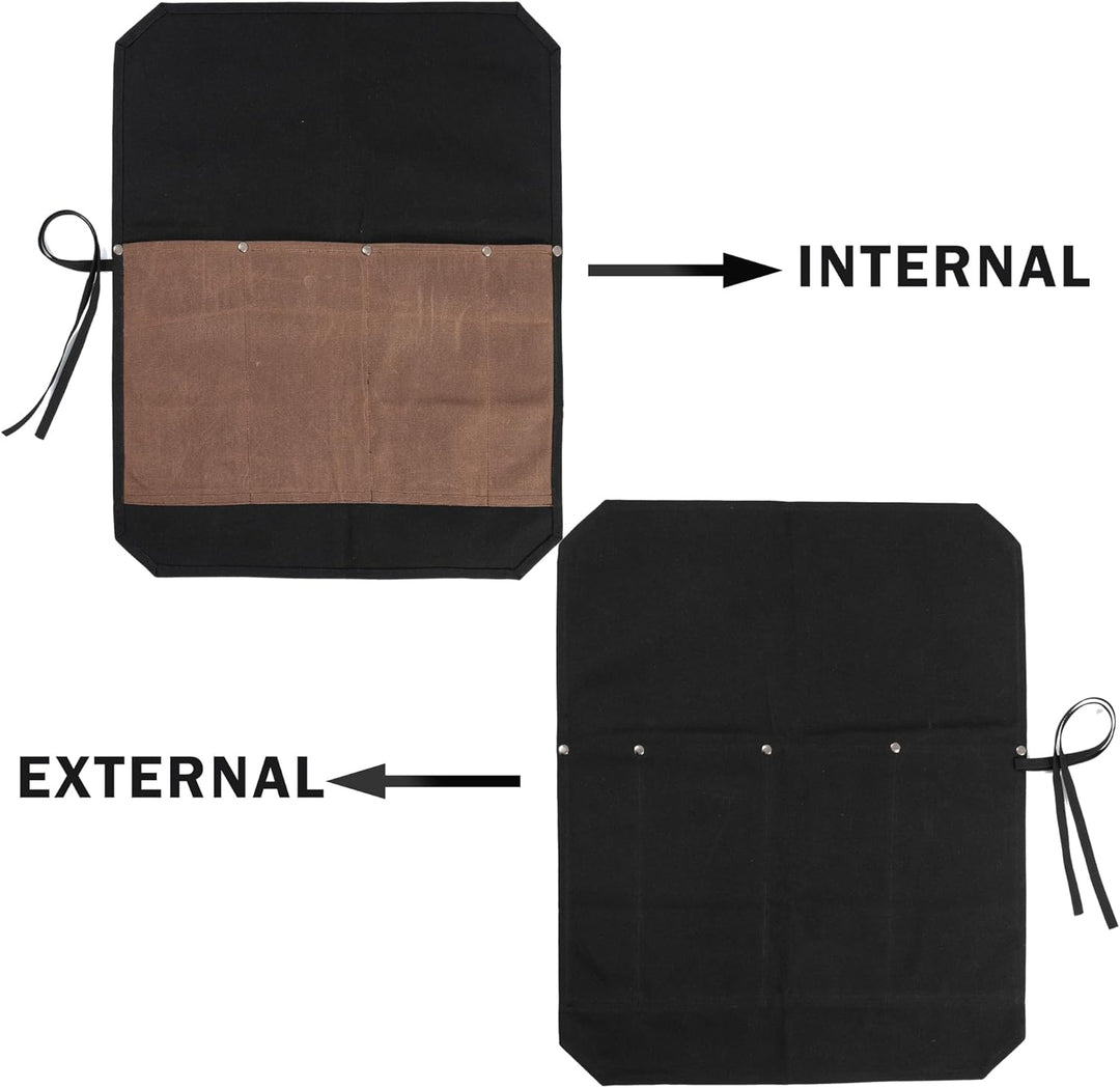 Kaaltisy Kochmesser Roll, 16OZ gewachstes Segeltuch, Messertasche mit professionellem schnittfestem