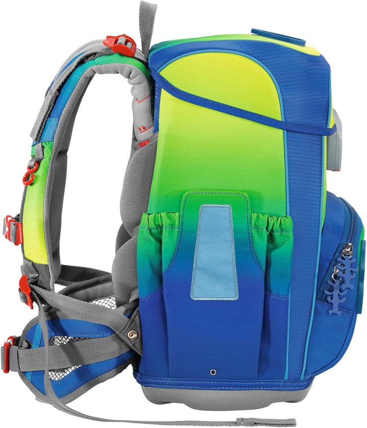 Step by Step Schulranzen-Set Cloud Ocean Red Octopus Pius, 5-teilig, gelb-blau, ergonomischer Tornis