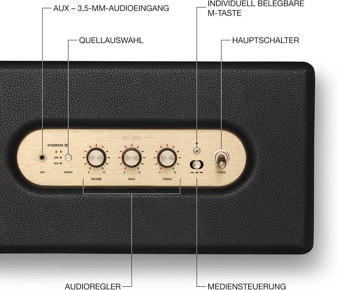 Marshall Stanmore IV Bluetooth Lautsprecher - schwarz