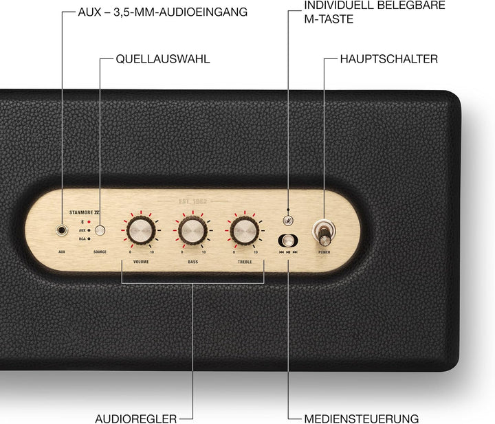 Marshall Stanmore IV Bluetooth Lautsprecher - schwarz