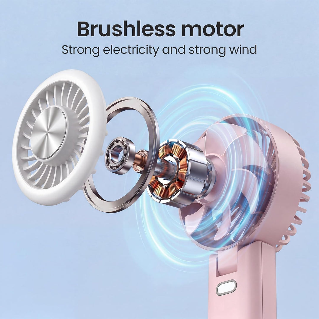 Handventilator Tragbarer Mini Ventilatoren USB Wiederaufladbarer [2-9 Betriebsstunden] 3 Geschwindig