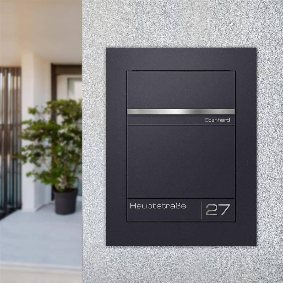 Metzler Unterputz Briefkasten DB 703 Eisenglimmer – Hochwertiger Einbaubriefkasten aus pulverbeschic
