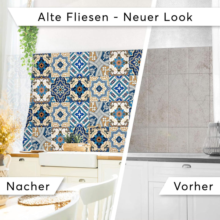CREATISTO Mosaik-Fliesen Fliesensticker Fliesenfolie - Klebefolie Aufkleber für Fliesen I Klebeflies