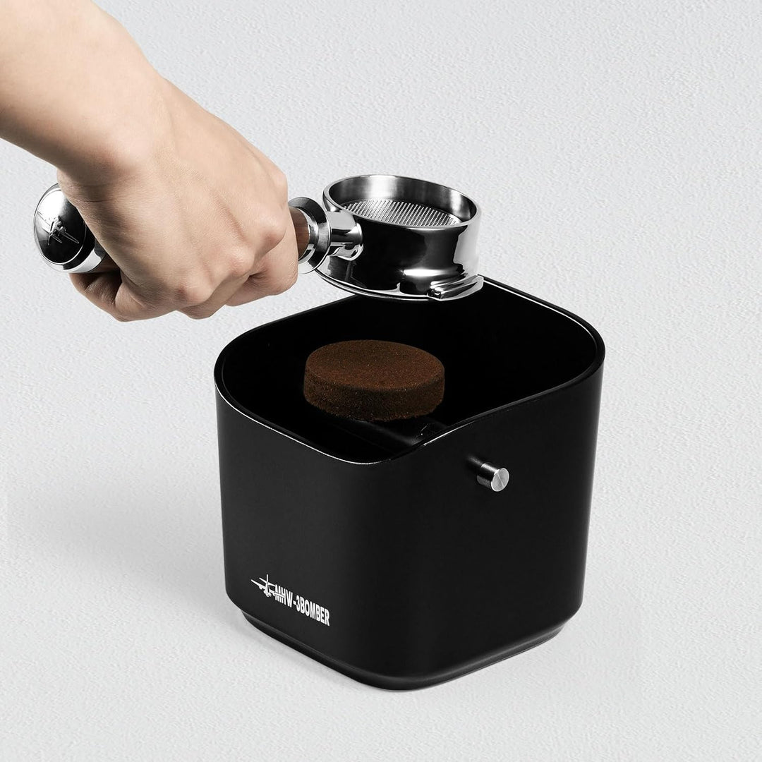 MHW-3BOMBER Espresso-Klopfbox, 1,2 l (15 Tassen), Kaffeeklopfbox mit Kaffee-Reinigungsbürste und abn