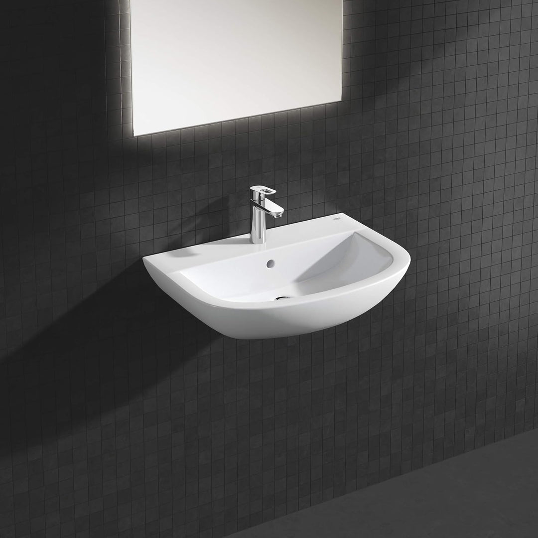 GROHE BauLoop, Waschtischarmatur, wassersparend (Wasserhahn für das Bad, 17cm hoch, Badarmatur mit Z