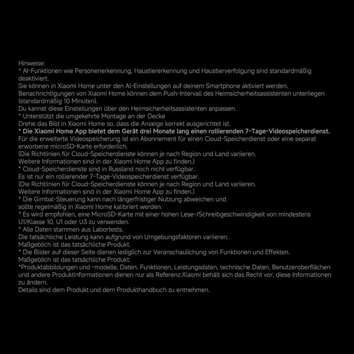 XIAOMI C500 3.5K 6MP Innenkamera mit Personen-/Haustiererkennung, Auto-Tracking, physischer Objektiv