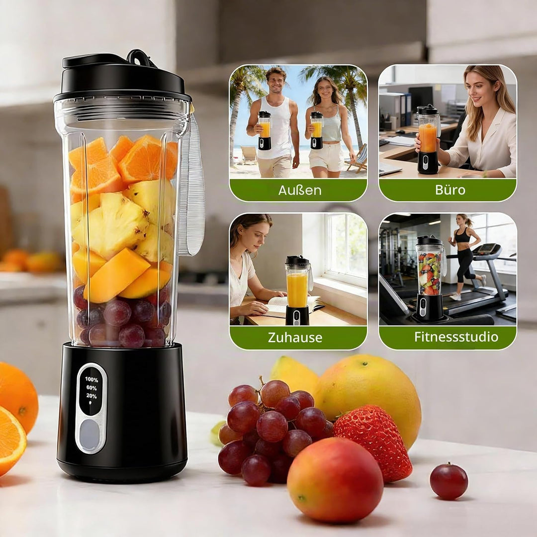 Tragbarer Mixer Standmixer Smoothie Maker : 500ml Mini Blender, Mini Mixer Smoothie Maker to go, 300