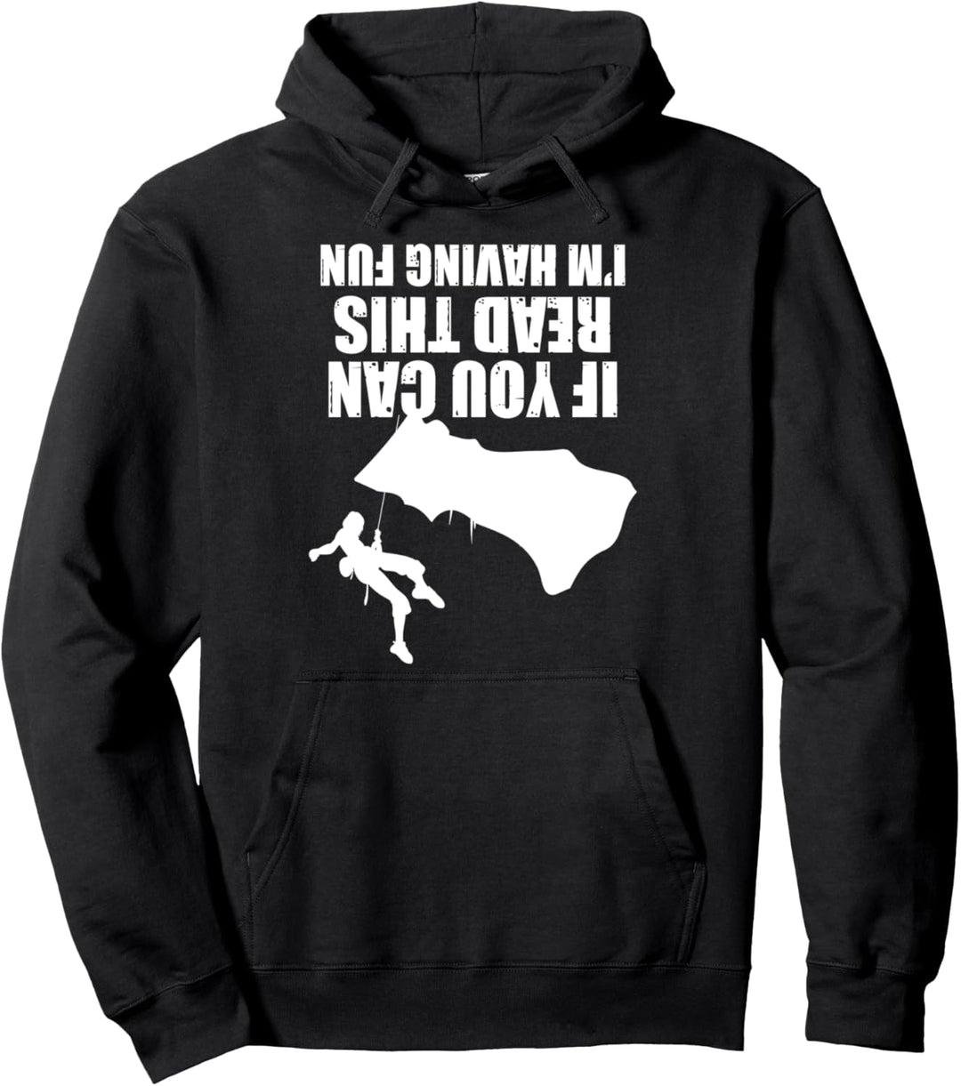 Klettern Lustig Kletter Bergsteiger Herren Männer Kletterer Pullover Hoodie