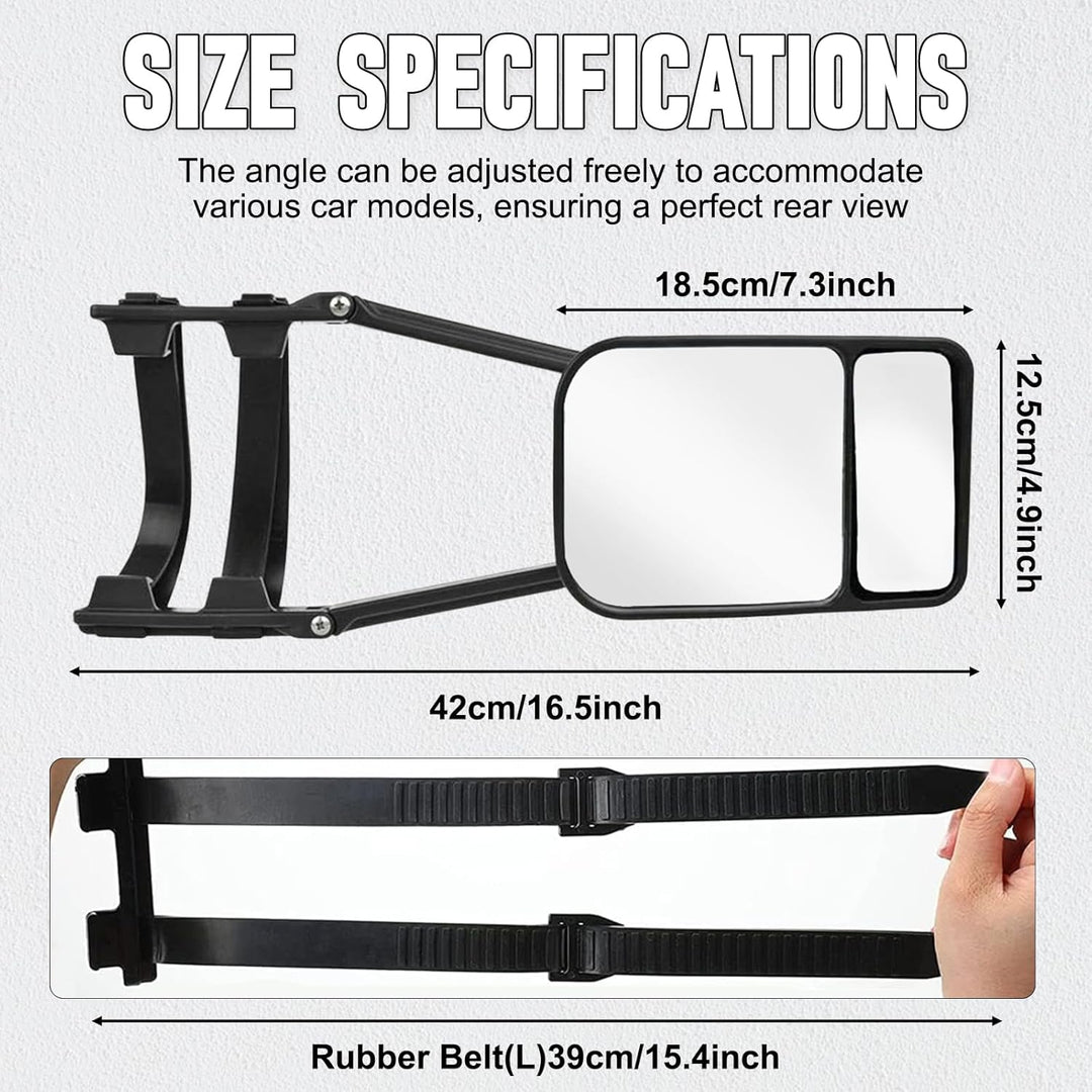 2x Abschleppspiegel, Baceyong Multi Angle für Caravan Pkw LKW 4WD Clip-On Abschleppspiegel, universe