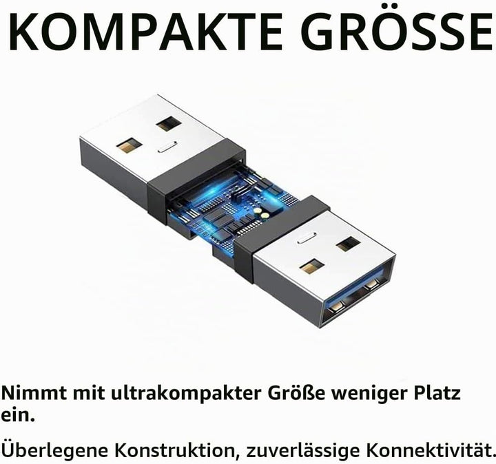 PENGLIN USB 3.0 Panel Mount Koppler 5 Stück, USB-Durchgangsanschluss, Buchse zu Buchse Bulkhead Exte