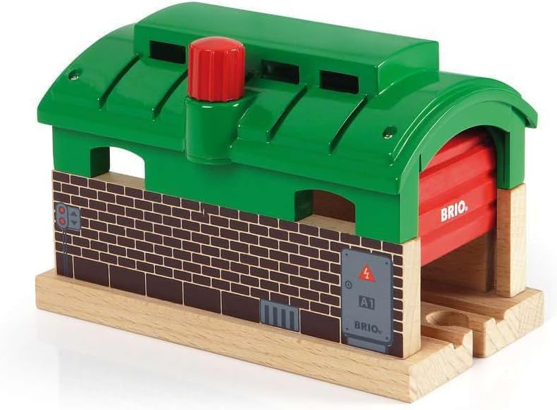 BRIO 63357400 Lokschuppen mit Rolltor