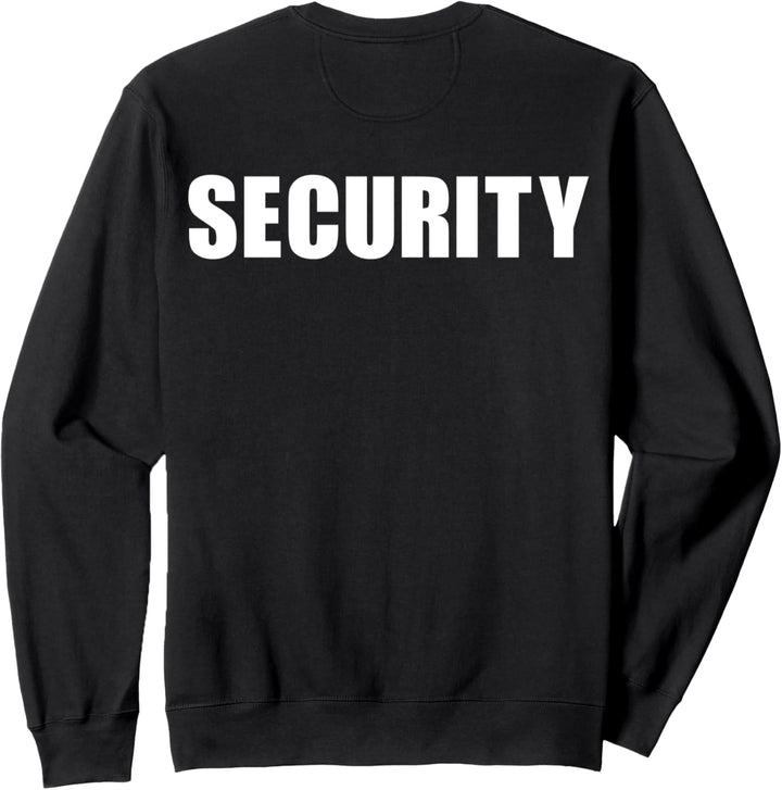 SECURITY Sicherheitsdienst Bekleidung Wachdienst Front Back Sweatshirt