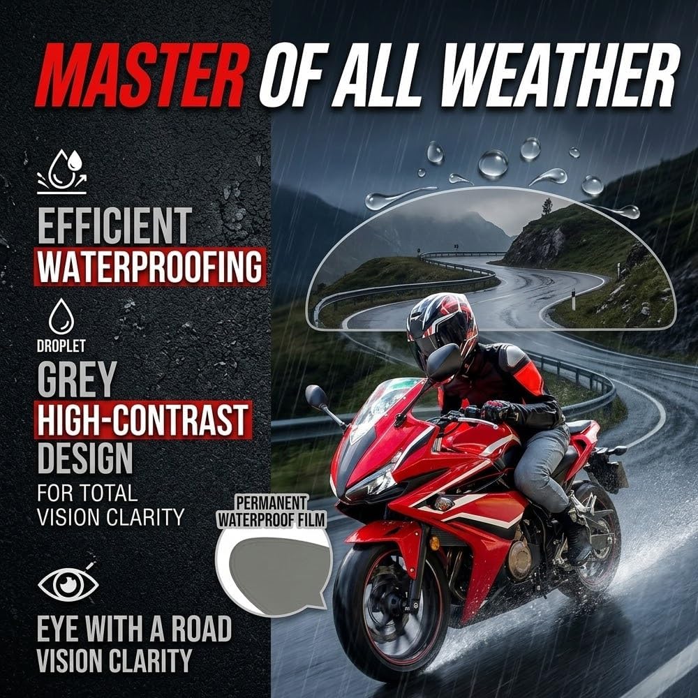 XII WY Motorradhelm Antibeschlagfolie hoher Kontrast, Motorradhelm-Visier, universeller Visierschutz