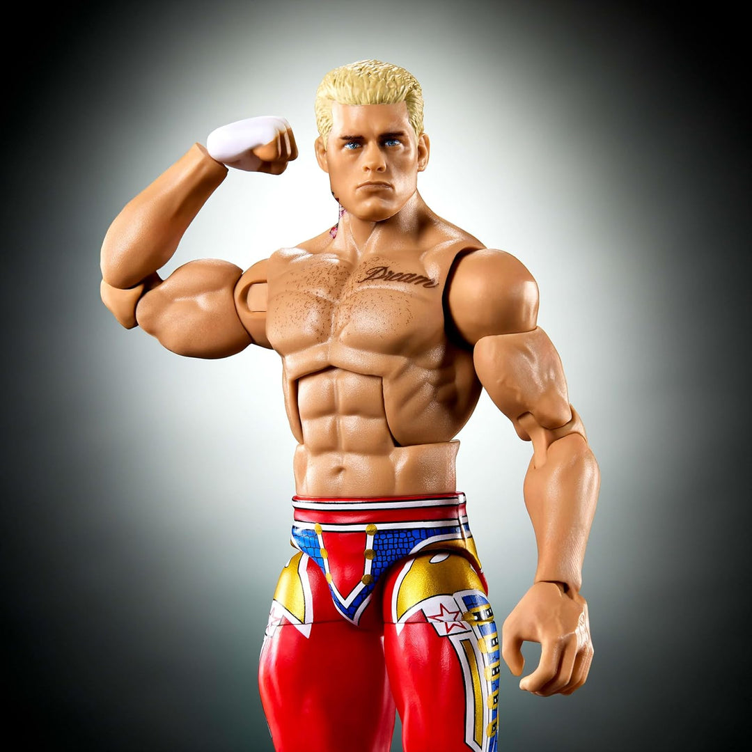 Mattel WWE Elite Collection Top Picks, Set mit Actionfigur und Zubehörteilen, ca. 15 cm grosse Samme
