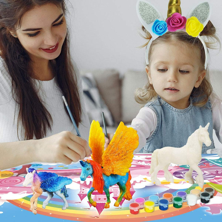 DIY Malerei Einhorn Kit Kunst und Handwerk Set für Kinder oder Mädchen Dekorieren und Zeichnen 3D Sp