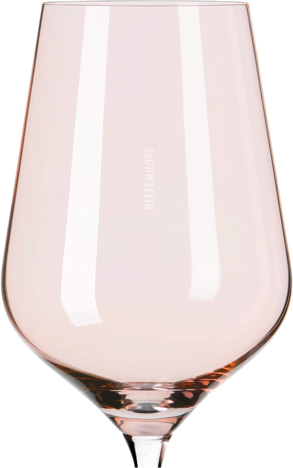 RITZENHOFF 3631001 Rotweinglas 500 ml – Serie Fjordlicht Nr. 1 – 2 Stück mit Farbverlauf Peach – Mad
