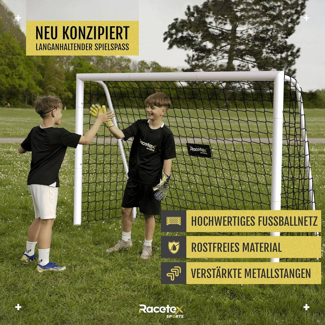 Fussballtore für Garten Kinder und Erwachsene [ENORM ROBUST] - Fussballtor Kinder mit Stabiler Stahl