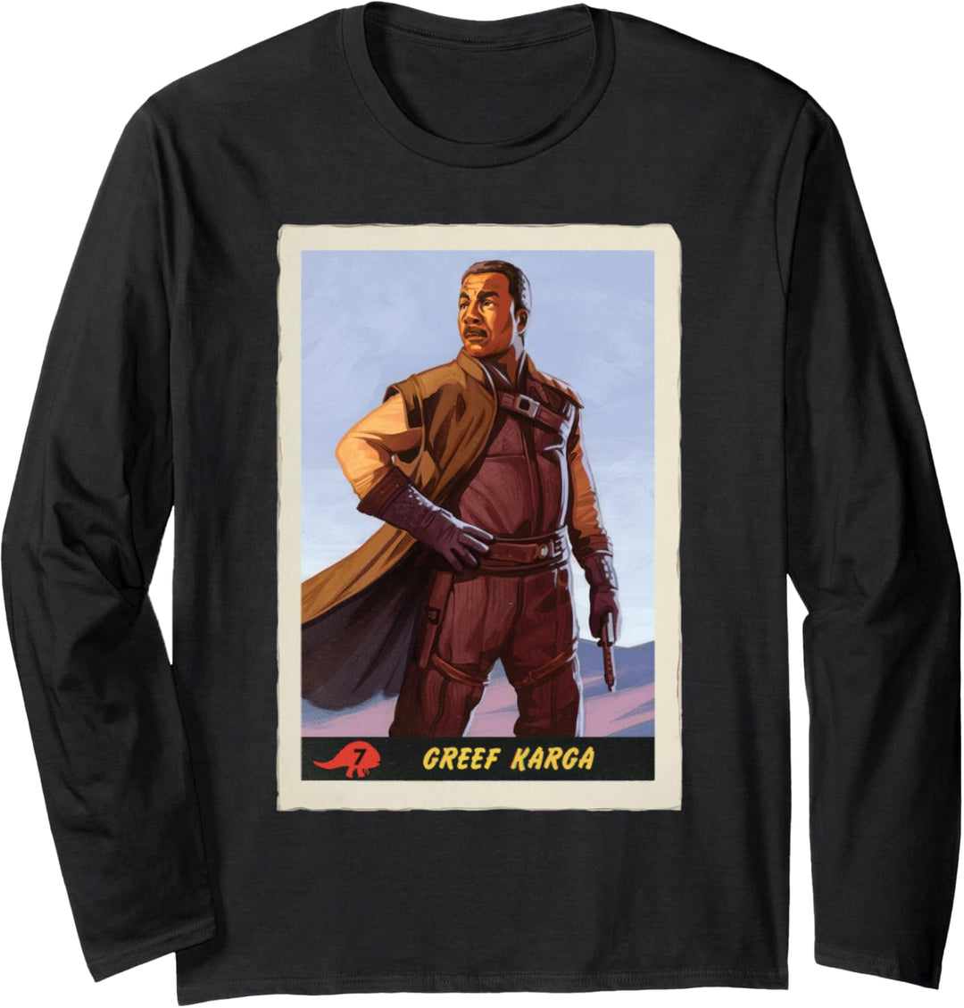 Star Wars The Mandalorian Greef Karga Trading Card Langarmshirt