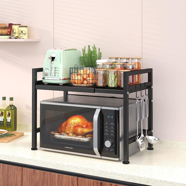 Erweiterbar Mikrowellenofen Rack, Mikrowelle Regal Verstellbare Mikrowellenhalter Organizer Küchenre