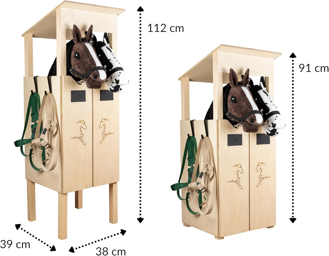 SKIPPI Hobby Horse Stall für 2 Pferde, Hobby Horse Zubehör
