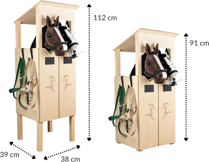 SKIPPI Hobby Horse Stall für 2 Pferde, Hobby Horse Zubehör
