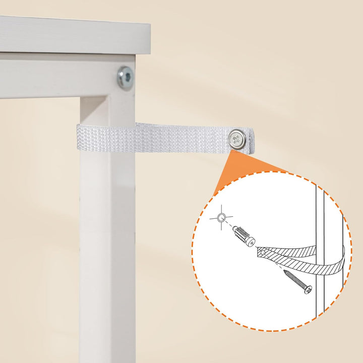 HOOBRO Schmaler Konsolentisch, 140 cm Langer Beistelltisch, Sofatisch mit Ladestation, Eingangstisch