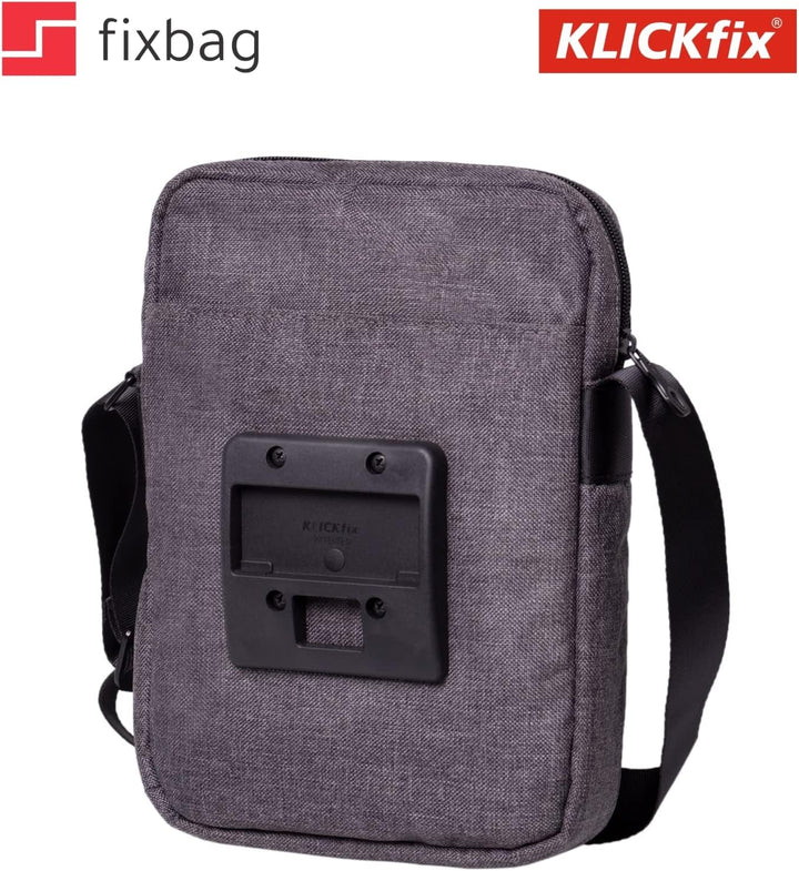 fixbag FB1246164 - Fahrrad-Umhängetasche mit Klickfix Adapterplatte + Lenker Adapter E fürs E-Bike,