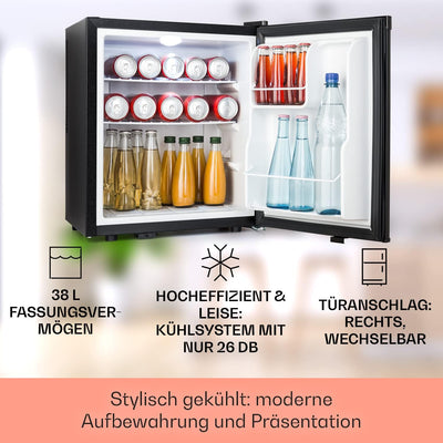 Klarstein Mini Kühlschrank für Zimmer, Mini-Kühlschrank für Getränke, Snacks & Kosmetik, Kleine Mini