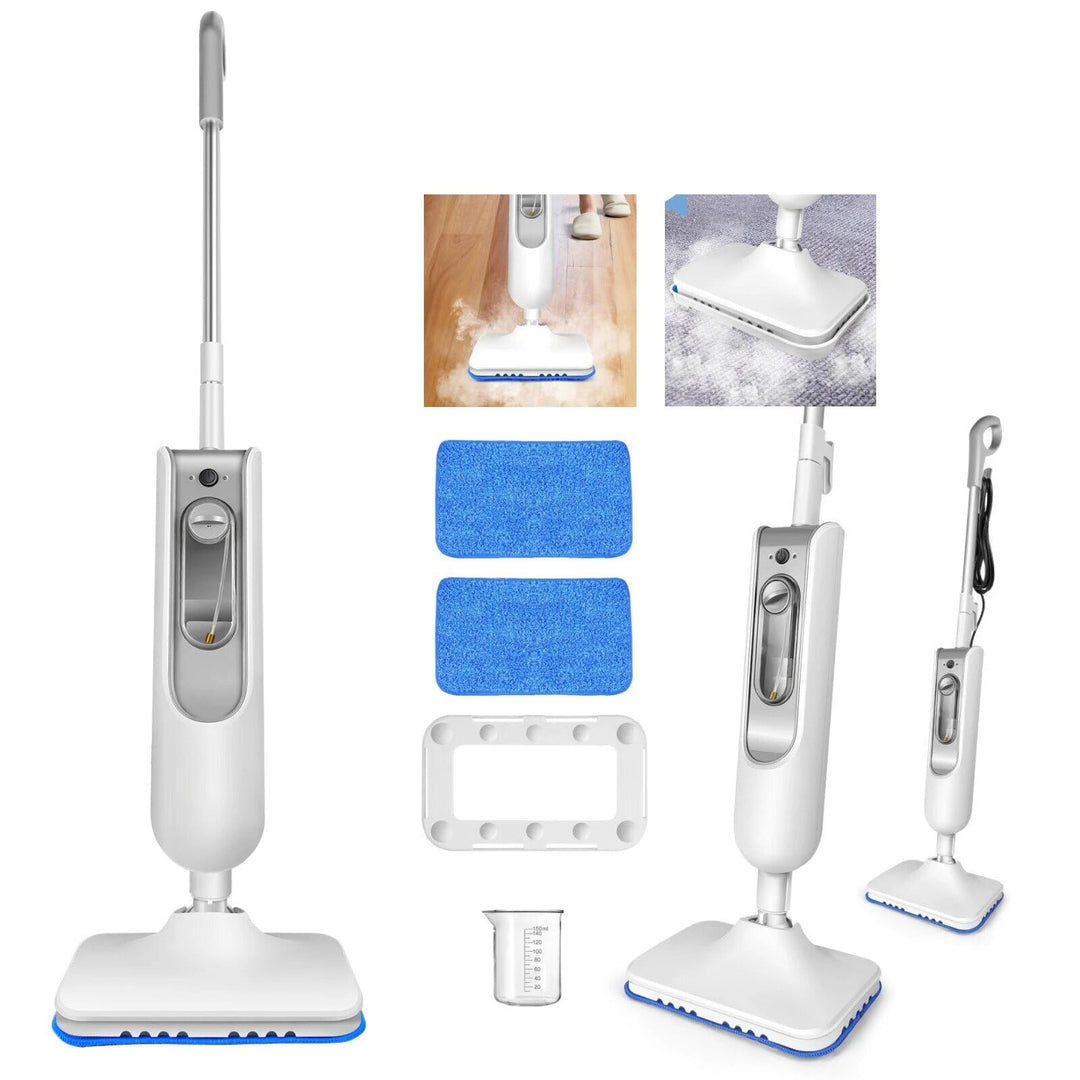 1500W Dampfmop mit 400ML Wassertank 4.8M Kabel für Mehrzweck Handdampfreiniger für Haus Küche Büro B