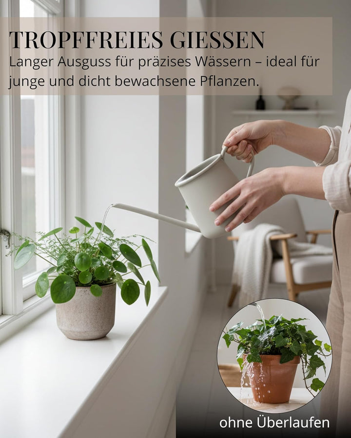 Livlig53 Giesskanne 1L, Giesskanne Zimmerpflanzen, Blumengiesskanne mit extra langem Ausguss, Giessk