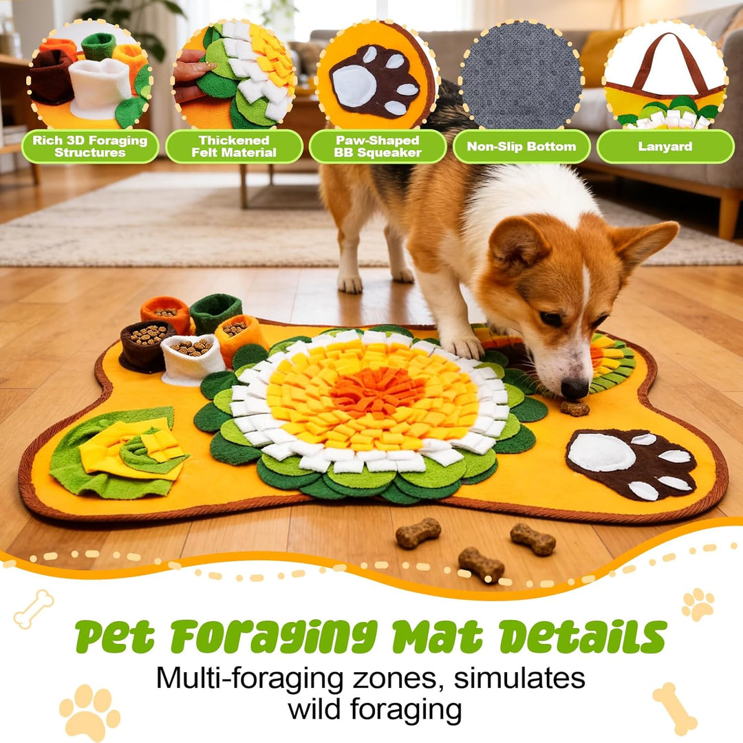 Schnüffelteppich Hund Universal, Waschbar Trainingsmatte Fütterteppich, Hautfreundlich Schnüffeltepp