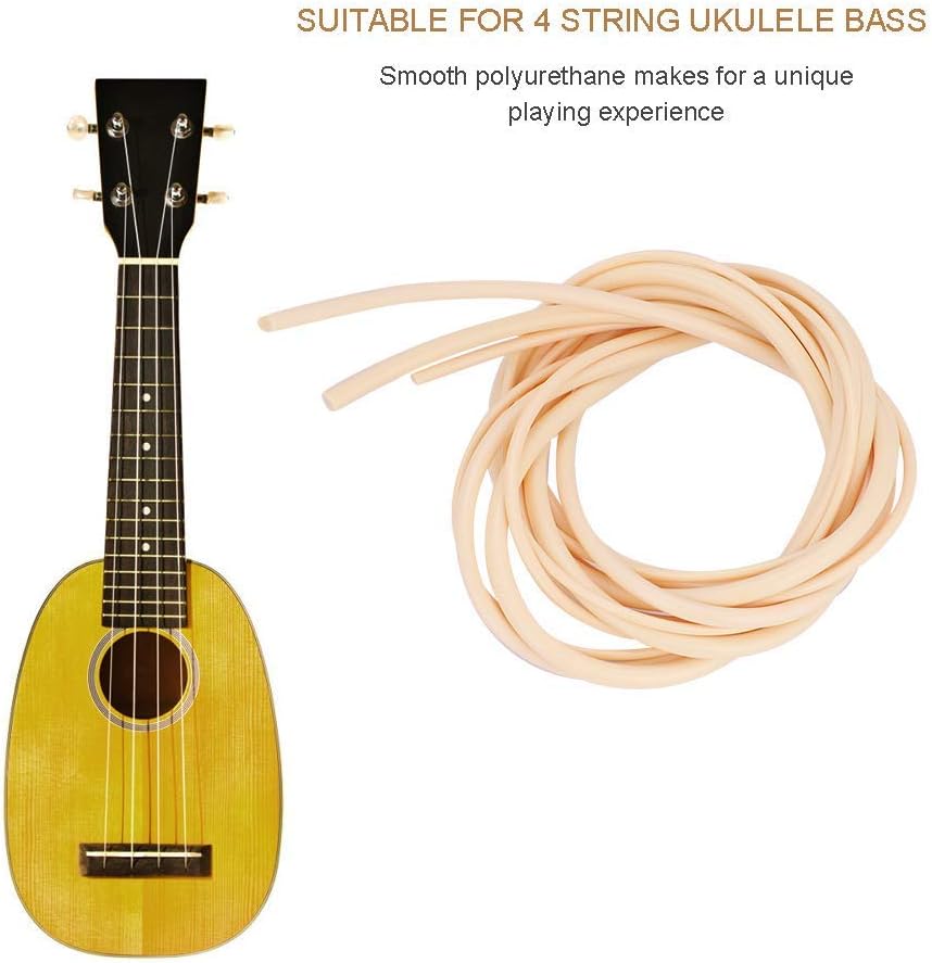 4 Stk. Langlebige Ukulelen-Basssaite U-Bass-Saitenset für Ukulele-Ersatzteile, Spielzubehör