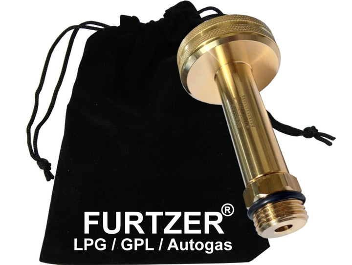 Furtzer LPG GPL Autogas Tankadapter M22 (1 3/4' X W21.8) Dish lang Adapter mit Stoffbeutel