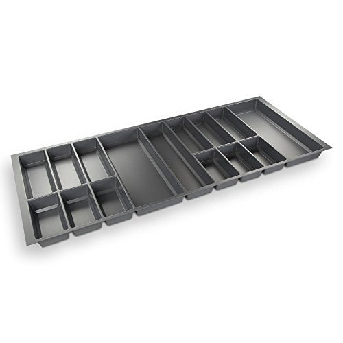 Orga-Box® IV UNIVERSAL Besteckeinsatz Besteckkasten silbergrau für 120er Schublade (473,5 x 1126 mm)