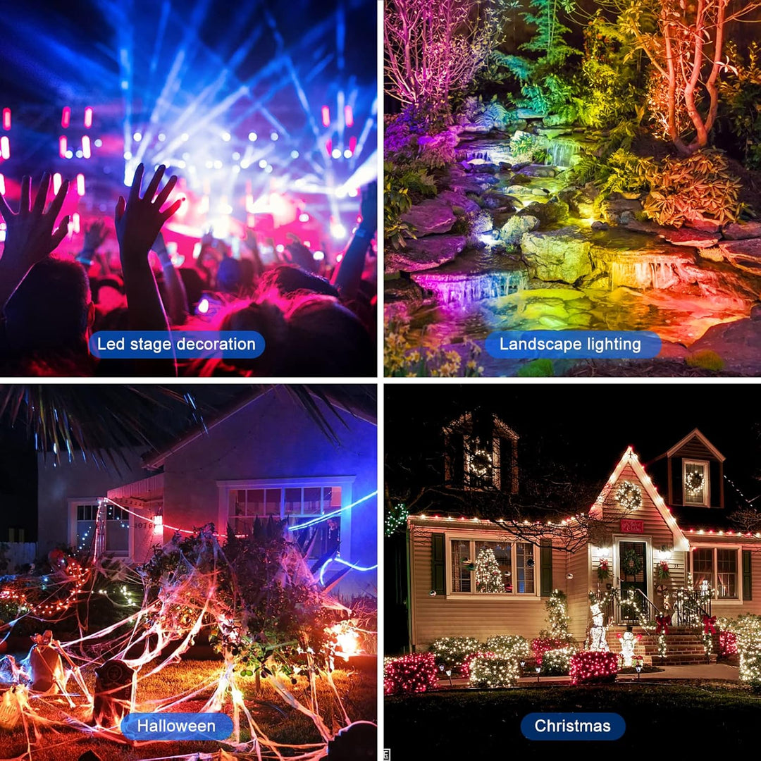 ChangM RGB LED Strahler Fluter Aussen Mit Fernbedienung Objektbeleuchtung 2er Pack 50W LED Fluter Fl