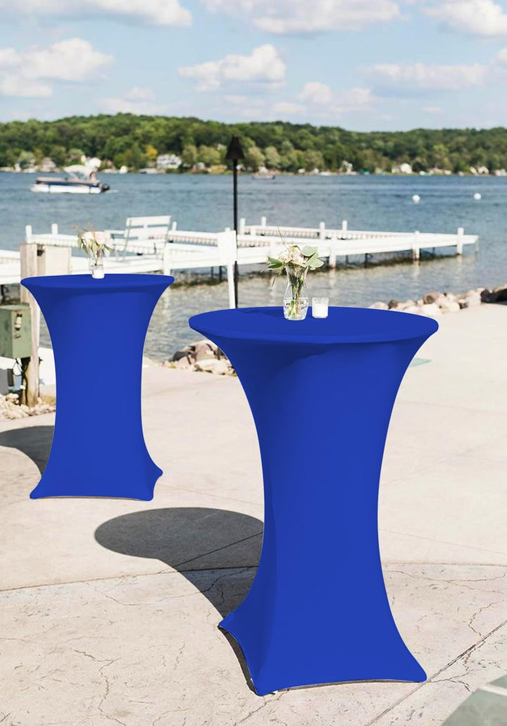 Showgeous 4er-Set Stretch Stehtisch Husse für Bistrotisch Ø 80-85 cm Cocktail Tisch-Überzug Husse, V