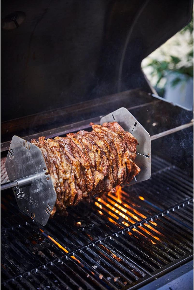 SANTOS XXL Spiess-Rondell - Drehspiesse bis Ø12mm - Universal Spiess-Gestell - 6 breite XXL Spiesse