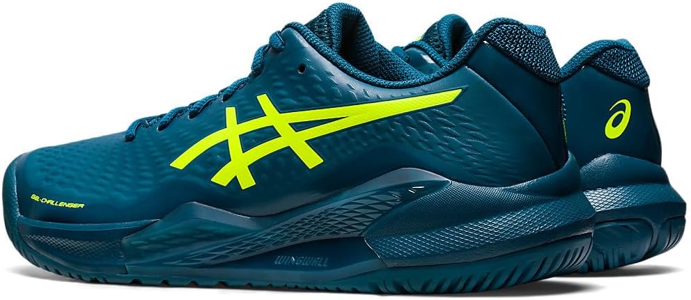 ASICS Herren Gel-Challenger 14 Schuhe 45 EU Restful Teal Safety Yellow, 45 EU Restful Teal Safety Ye