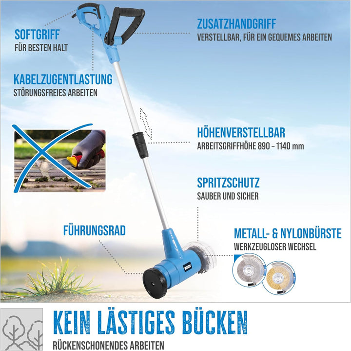 Güde Fugenreiniger GFR 401 (230 V, 400 W, 1800 1/min Motordrehzahl, 89-114 cm Arbeitsgriffhöhe, Soft