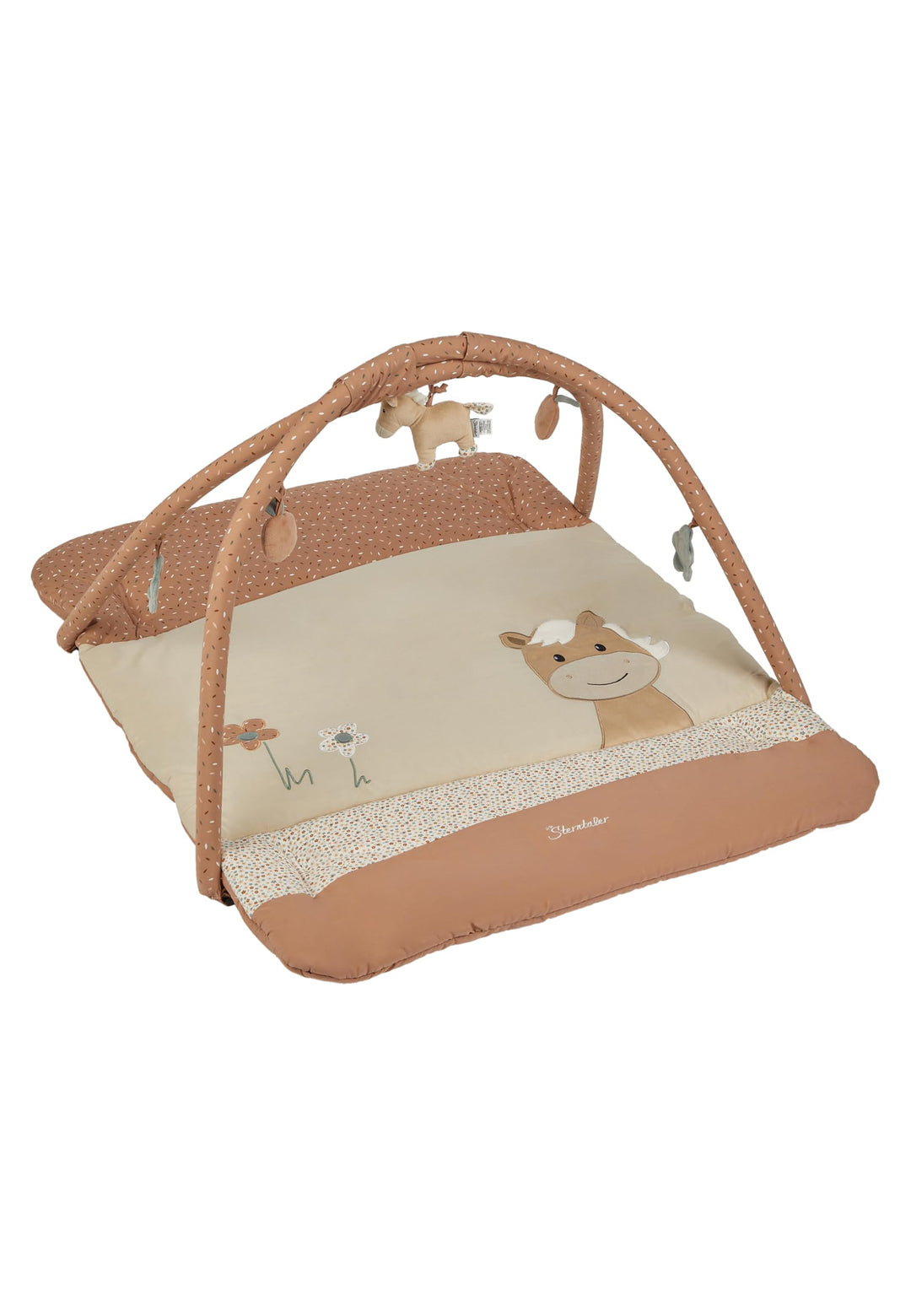 Sterntaler Spielbogen Pferd Sunny - Spielbogen aus samtigem Velour und bedrucktem Baumwoll Mischgewe