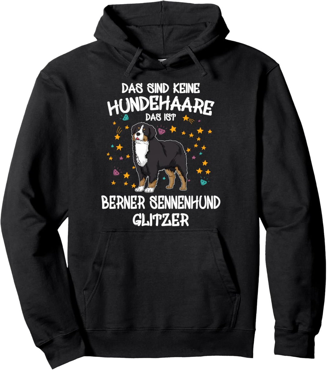 Berner Sennenhund Glitzer Hundehalter Geschenk Hunde Fun Pullover Hoodie